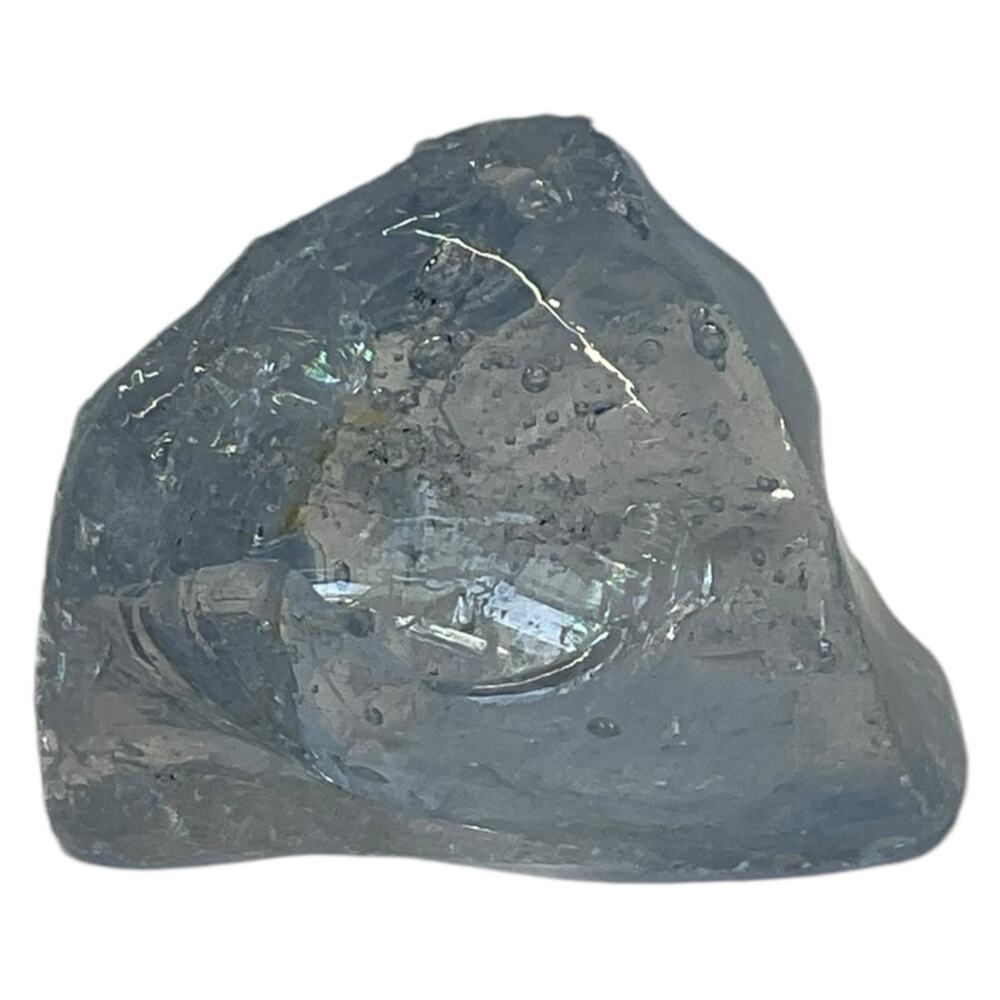 Sky Blue Translucent Art Glass Cullet Glowing Manganese Slag Glass #5GX119 - Picture 2 of 8